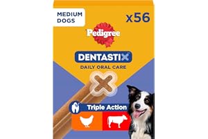 Pedigree Dentastix Snack Dental para la Higiene Oral de Perros Medianos (1 Pack de 56ud)