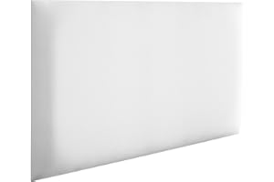 RAVIO Wandpaneele gepolstert | 3D Wandverkleidung mit Schaumstoff | Wandkissen als Kopfteil für Bett | Wanddekoration für Schlafzimmer, Kinderzimmer, Büro, Diele | (Soft 17 - Weiß, 60x30 cm)