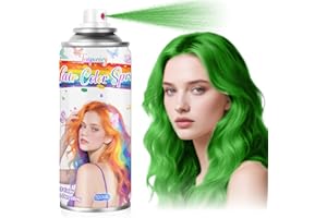 MSDADA Spray per Capelli Temporaneo Verde Smeraldo - Colore per Personaggi da Clown, Tema Giungla e Mostri Simpatici, Ideale per Scherzi, Halloween e Carnevale (120 ml)