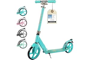 Rollkönig ® Scooter für Kinder ab 5 Jahren I Der Faltbare City-Scooter mit großen Rädern I Tret-Roller für Erwachsene mit bis zu 100kg Tragkraft