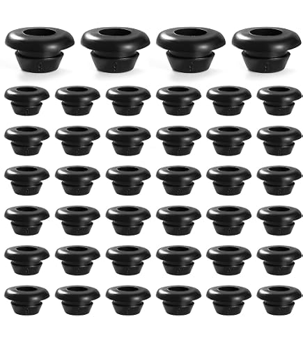 Lot De 4 Passe-Fils Caoutchouc QUARKZMAN - Double Face Diamètre 40mm - Protection Câbles