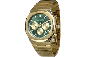 SAPPHERO Reloj de Hombre Impermeable 30M Cuarzo Plata Correa Acero Inoxidable Fecha Calendario Negro Azul Hombres Relojes Regalos de Pulsera para Hombres