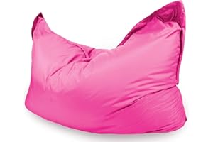 Beautiful Beanbags - Large Kids Big Brother Beanbag Chair, Water-Resistant Outdoor & Indoor Bean Bags, Ready Filled - Pink