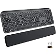 Logitech, MX Keys PLUS, Clavier Rétroéclairé sans Fil Avancé, Saisie Tactile Réactive, Rétroéclairage, Bluetooth, USB-C, Appl