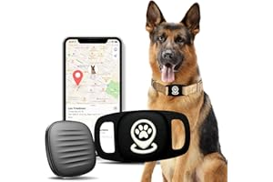 LNICEZ Dog Tracker, Pet Tracker with Dog Collar Tracker Holder, Dog Tracker with No Monthly Fees for Location Tracking, Work with Find My Only iOS, No GPS