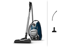 ROWENTA Silence Force Effitech Aspirateur avec Sac, Silencieux 57 DB(A), Basse consommation, Haute Filtration, Rayon d'action 12 m, Fabriqué en France RO7451EA, Bleu