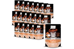 MjAMjAM - Deliziosa bevanda per gatti - Cocktails – Carne di manzo sfilacciata, Confezione da 20 (20x40), senza cereali