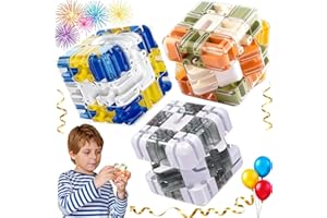 TMRBBESTY 3 Stück 3D Labyrinth Puzzle Würfel Maze Cube 3D Labyrinth Kugel 3×3 ABS für Jugendliche und Erwachsene Kinder, Neujahrsgeschenk,Geburtstag (Bunt)
