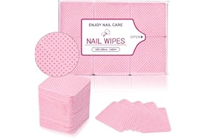 BELOVING 540 Stück Nagellackentferner Pads, Zelletten für Gelnägel Fusselfreie, Zelettenrolle für Nägel, Lint-Free Nail Wipes Cleaner Gelnägel für Nail Art, Rosa