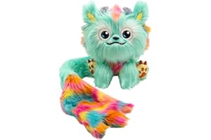Furlings - Finley Loving Interactive Plush Dragon More Than 80 Realistic Reactions Soft Animal Girls' Surprise Toys & Gifts for Birthdays and Christmas Ages 3+, Teal