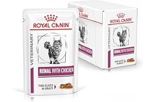 Royal Canin Veterinary Renal Pollo | 12 x 85 g | Alimento completo para gatos adultos | Para gatos con problemas renales | En bolsa fresca