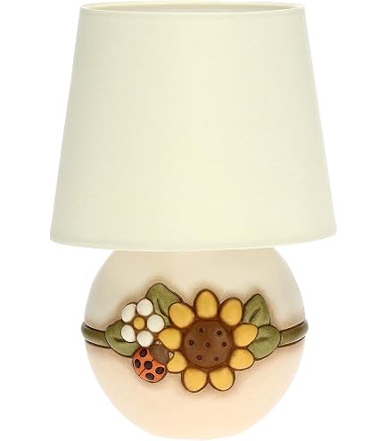 THUN Keramiklampe Iconic Elegance – Mittlere Größe, Ø16,6 Cm, Höhe 32 Cm (mit Schirm) | Moderne Tischlampe Für Wohnzimmer, Schlafzimmer