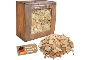Landree Räucherchips Buche 3 Liter Box, Buchenspäne zum Räuchern, BBQ Chips für Smoker, Räucherofen, Smoker Grill, BBQ Zubehör, perfekt zum Heißräuchern