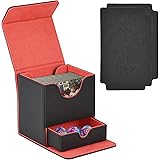 Weigudoc Box Porta Carte da Collezione TCG MTG CCG, Scatola con Capacità 100+ PTCG Carte Senza Maniche, Magnetic Flip Deck Bo