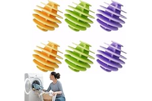BELLIGERN 6pcs Tumble Dryer Balls,Dryer Balls,Laundry Balls for Washing Machine,Flexible and Durable Without Damaging Clothes,Effectively Solving The Problem of Laundry Entanglement (3 Colors)