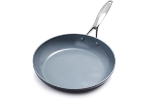 GreenPan Valencia Pro Hard Anodised Healthy Ceramic Non-Stick 24 cm Frying Pan Skillet, PFAS-Free, Induction, Oven Safe, Grey