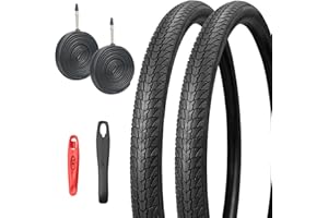 MEGHNA Lot de 2 pneus de vélo 700 x 38c - 2 pneus de vélo de route + 2 chambres à air 700 x 38C FV48 mm + 2 leviers de pneu de vélo 29" - 30 PSI Gravel Bike Tire (2 pneus + 2 chambres à air + 2