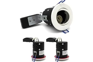 sanlumia 2 X LED Fire Rated Downlight Can GU10 Recessed Ceiling Twist & Lock Interchangeable Tilted Downlight IP20 White
