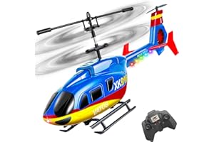 VATOS Remote Control Helicopter, 2.4GHz Altitude Hold Birdy RC Helicopters with Gyro & LED Light,One-Key take-off and landing,3.5 CH Radio Controlled Aircraft Indoor for Kids Adults Beginner age 10+