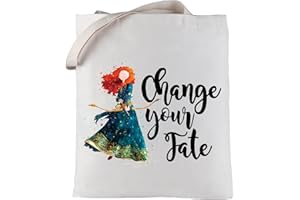 LEVLO Merida Brave - Bolsa de maquillaje con cremallera para fanáticos de Merida, regalo para mujeres y niñas, Bolso Chase Fate, L, Bolsa de maquillaje
