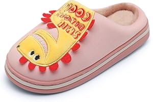 CELANDA Chaussons Hiver Garcon Fille Peluche Chauds Pantoufles de Maison Enfants Mignon Antidérapant Slippers d'Intérieur