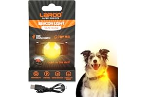 LaRoo Safety LED-Flashing Light for Dogs, Cats, LED-Light Pendant Keyring, 3 Flashing Modes, Safety Light for Walking the Dog and Outdoor Sports