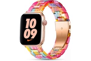 Upeak pasek z żywicy kompatybilny z paskiem Apple Watch 41 mm 40 mm 38 mm 45 mm 44 mm 42 mm dla kobiet, męski, zapasowy pasek do zegarka Apple Watch Series 8/7/6/5/4/3/2/1/SE2/SE