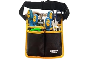 GENÉRICO CINTURÓN DE HERRAMIENTAS Profesional Ajustable | Bolsa para Trabajos de Bricolaje Electricidad Fontanería o Albañilería | Mochila Portátil que complementa a las Cajas de Herramientas o Maletines