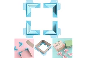 CYFUN DESIGN 4PCS Corner Guides for Chipboard Boxes,Right Angle Clamp Tool Assembly Clamps for Gluing Papers Card Making Positioning Squares Scrapbooking Tool Suitable for 1mm,1.5mm,2mm and 3 mm Thicknesses Paper