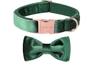 ARING PET Fliege Hundehalsband-Samt-Hundehalsbänder mit Abnehmbarer Fliege, verstellbares weiches Samt-Schleifenhalsband Geschenk für Mädchen und Jungen, bequemes Hundehalsband