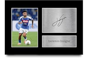 HWC Trading A4 Lorenzo Insigne Napoli Regali Stampati Autografo Firmato Foto Per Gli Appassionati Di Calcio E Sostenitori