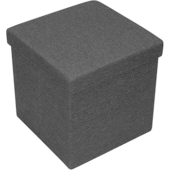 76 X 38 X 38 Cm Pouf Poggiapiedi Sgabello Pieghevole Carico Max. 300 Kg Tejido De Lino Lsf47g 4234301