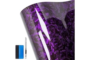 NewL - Adhesivo de Vinilo Morado Brillante de Fibra de Carbono Forjado, con liberación de Aire, sin Burbujas, calcomanía autoadhesiva para Coche, Moto u Otro vehículo (30 x 100 cm)