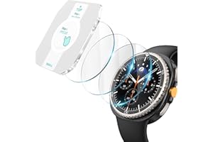Misxi 3 Stück Gehärtetem Glas Displayschutz Kompatibel mit Samsung Galaxy Watch 8 Classic 46mm mit Auto-Ausrichtungswerkzeug-Set, Ultra-Dünner Anti-Fingerprint für Galaxy Watch8 Classic, Transparent