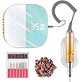 Madenia Professional Rechargeable Nail Drill for Acrylic Nails, 35000rpm Portable Nail Drill Cordless Manicure Drill Machine Nail Art Electric Nail File