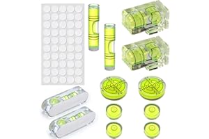 AMSNINK 13 Pcs Mini Spirit Level Round Bubble Level with Precision Level Bubble for Camera Tripod, Camping Equipment and DIY Supplies