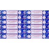 Satya Nag Champa Incense Sticks, Wood, Floral, 15g x 12 packs = 144 sticks, Blue