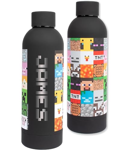 Borraccia 410ml con manico Minecraft | Diamante Rosa