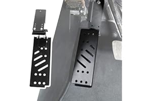 JeCar Dead Pedal Poggiapiedi in acciaio per Jeep Wrangler 2018-2021 Jeep Wrangler JL JLU, nero