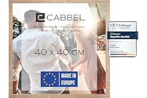 CABBEL marco 40x40 cm, moca, marco de madera MDF resistente, plexiglás inastillable, para colgar, ideal para fotos/cuadros/collage