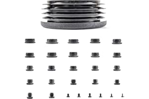 KEAY VITAL PARTS Plastic End Caps. Ribbed Inserts for Round Tubes. Made in Germany (Black, Suitable for Tubes with 32mm Outside Diameter with 1.5mm to 2mm Wall Thickness- See Second Image, Pack of 100)