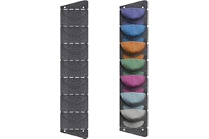 ENLACE Uchwyt na czapki baseballowe, jednorzędowy, składany uchwyt ścienny z 7 kieszeniami, organizer do przechowywania czapek baseballowych, na tylną ściankę drzwi