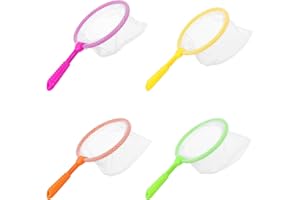 Debbery 4PCS Kids Fishing Net, Butterfly Net, Plastic Fishing Nets for Kids, Outdoor Early Education Tools, Suitable for Catching Insects and Butterflies, Compact Outdoor Play Equipment