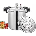 25 Quart Pressure Canner Cooker & Induction Compatible Built-in Luxury Digital Pressure Gauge with 1 Steaming Tray & Pressure Release 13 PSI (+/- 5%) | Delivery from DE