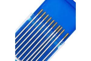 TEN-HIGH Soudage TIG Électrodes en tungstène, 1,5% de Lanthane, WL15 (Or), 1,0 mm x 150 mm de 10 pièces par paquet