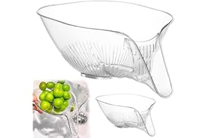 OUZHOU Drain Basket, 2pcs Sink Drain Basket Funnel for Kitchen Multifunctional Drainage Basket Drain Filter Large Capacity Vegetable Washing Basket Dry and Wet Separation Fruit Tray for Washing Fruit Salad