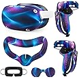 Accessories for Oculus Quest 2, VR Accessory Set for Meta Quest 2, Include Controller Grip Leather Cover, VR Shell Cover, Face Cover, Lens Cover and 10PCS Disposable Eye Cover