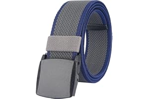 LionVII Ceinture Élastique Homme, Boucle en Plastique, Unisexe Sangle de Ceinture Entièrement Réglable pour le Travail