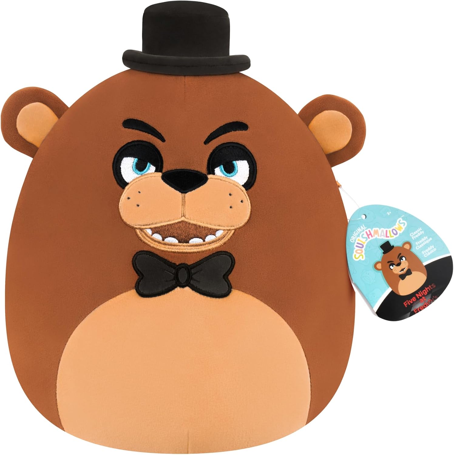 Squishmallows Original Five Nights at Freddy’s Freddy Clásico de 8 Pulgadas - Peluche Ultrasuave Oficial de Jazwares