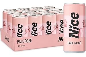 Nice Pale Rosé, French Wine in a Can, Dry, Pale, French Rosé from Languedoc, Hint of Strawberry, 12 x 187ml Canned Wine